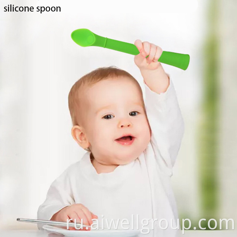 Baby Food Grade Silicone Feeding Spoon